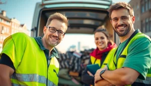 Schrottabholung Düsseldorf: Effizientes Team bei der Schrottabholung in Düsseldorf im Einsatz.