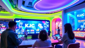 KJC AC showcasing a vibrant gaming environment with players engaged in online gaming activities.