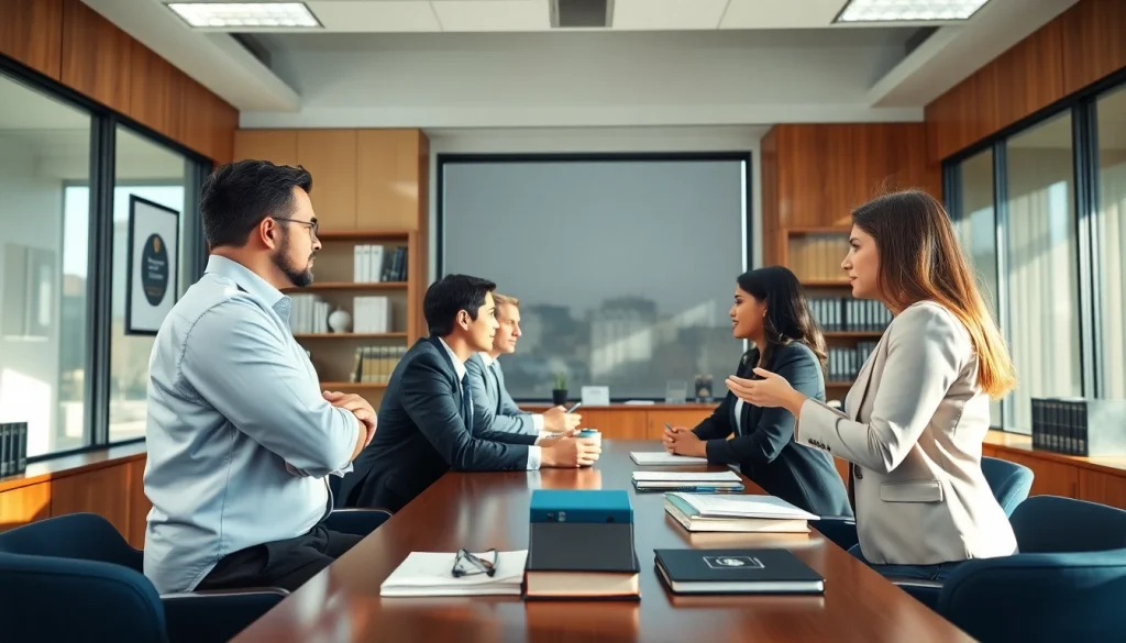 Engaged attorneys showcasing expertise at https://www.expertlawattorneys.com in a collaborative office setting.