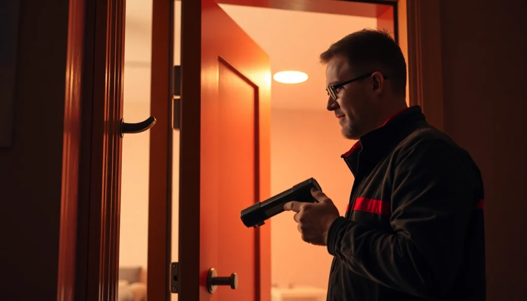 Schlüsseldienst Karlsruhe öffnet Tür beschädigungsfrei mit erfahrenem Techniker.