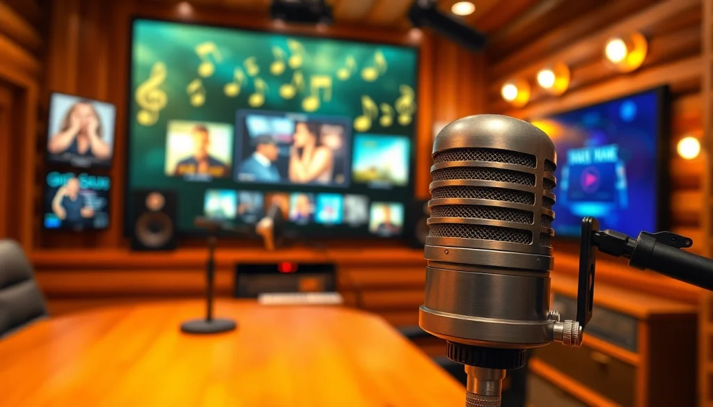 Catch the latest country hits at https://mycountry955.com in our inviting radio studio setting.