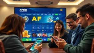 Interactive AF88 betting platform interface with diverse gaming options, showcasing user engagement.