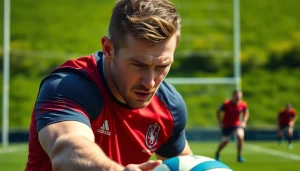 Owen Farrell in action at practice, showcasing athleticism and focus for https://diknews.co.uk/owen-farrell/.