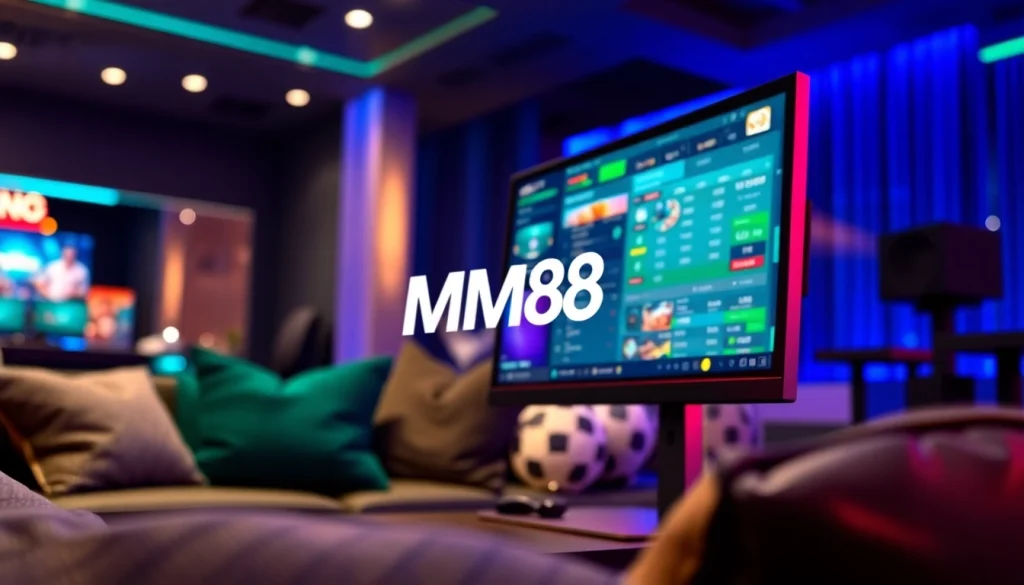 Engaging online gambling interface showcasing MM88 with a sleek and modern design.