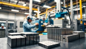 Showcasing Alnico magnets manufacturer in china in a modern factory setting with precision tools and advanced machinery.