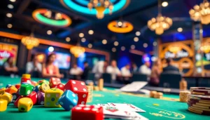 Engaging gaming environment featuring vj88 with vibrant elements and lively atmosphere.