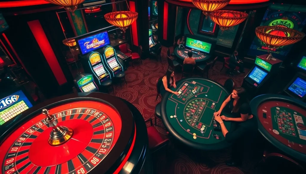 Exciting gambling scene at a casino showcasing action with dice and chips, inspired by https://c168.design/.