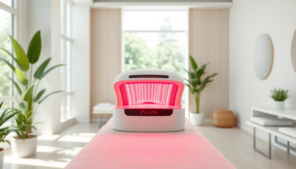 Enhancing wellness with red light therapy devices from https://www.biolight.shop in a tranquil setting.