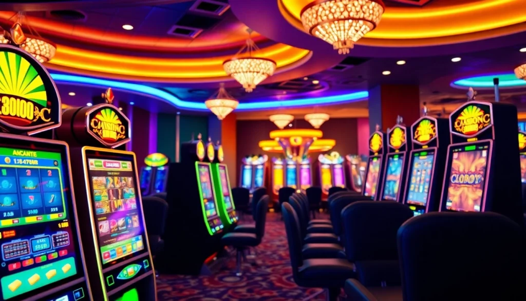 Experience online casino South Africa with dynamic gaming atmosphere and vibrant slot machines.
