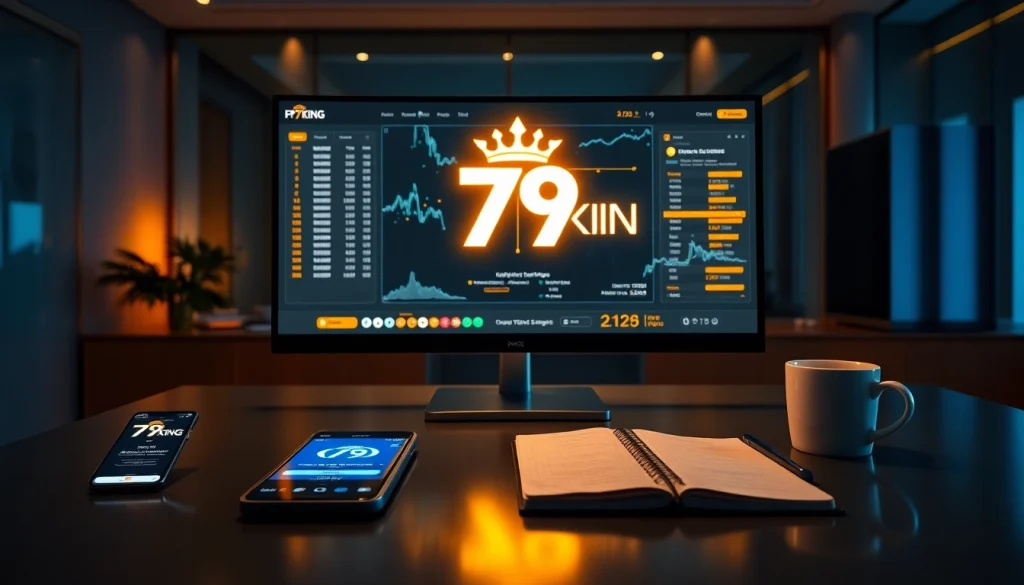 79king: premium online betting platform UI and analytics in a modern office setting