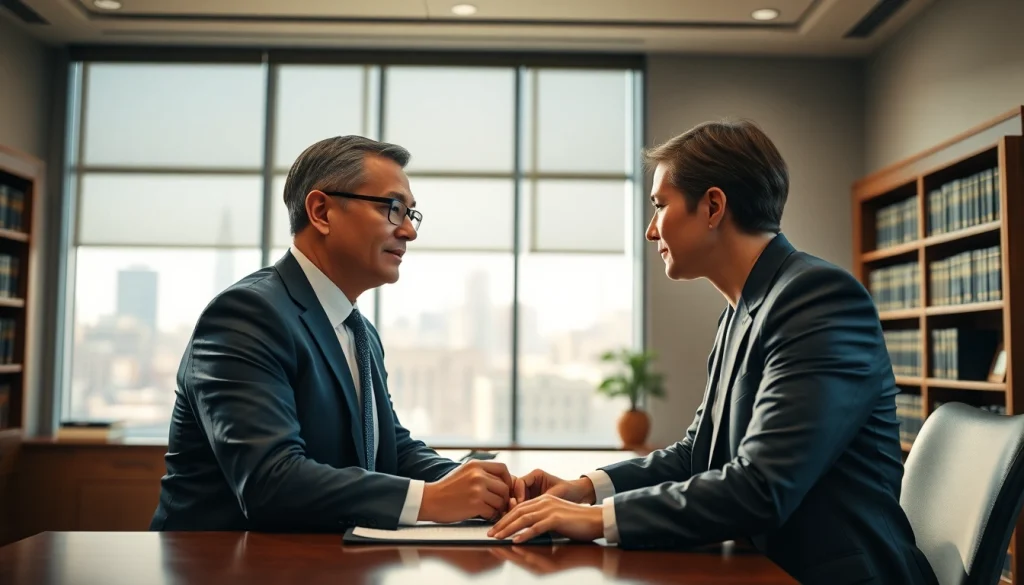 Client consulting with attorney at https://www.fritschlawfirm.com legal office for professional advice