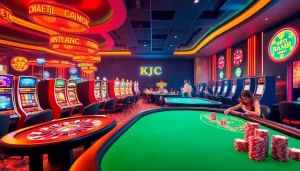 KJC AC 3 immersive casino experience with thrilling tables, dice, and slot machines.