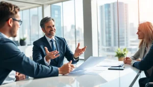 Lawyer providing strategic legal advice on https://www.inmotionlaw.com in a professional office.