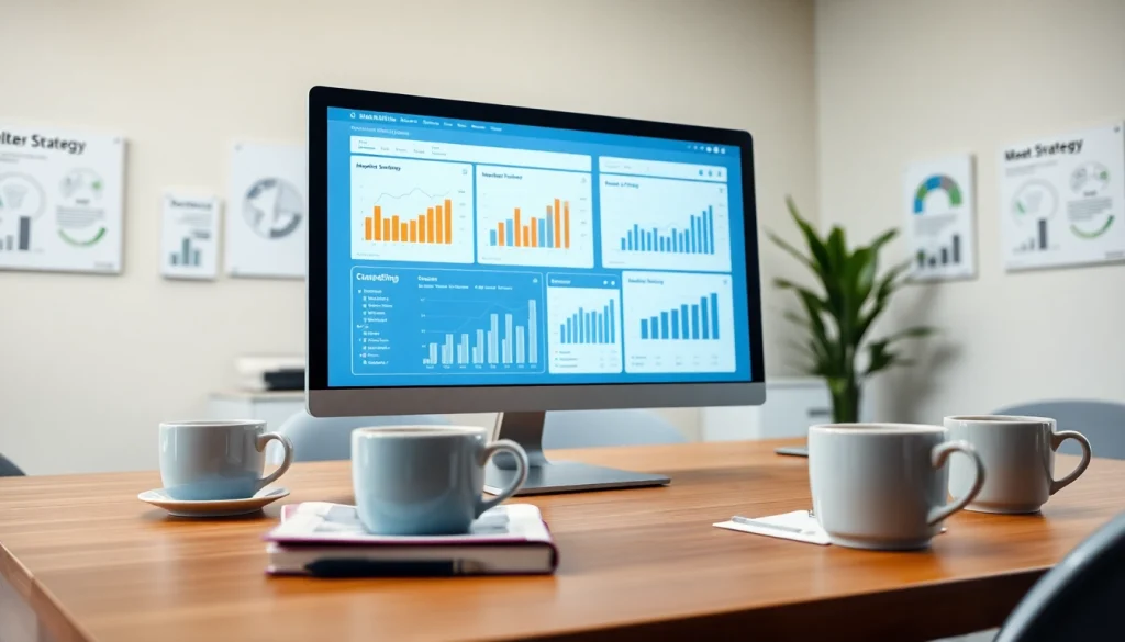 View of a marketing workspace at https://albmaftoh.com showcasing analytics and strategies.