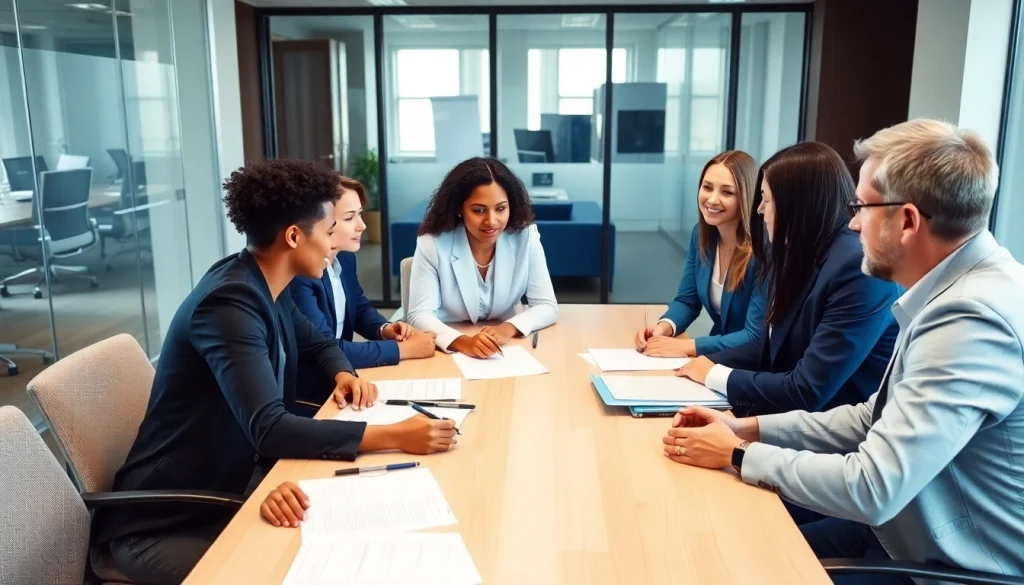 Corporate law firm in Gurgaon providing strategic legal consultations in a modern office setting.