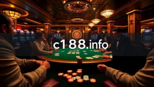 Experience the thrill of a high-stakes poker game at https://c168.info/, featuring intense players and vibrant casino ambiance.