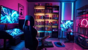 Immerse yourself in professional gaming setups at https://mega888tm.club, highlighting advanced technology and a vibrant atmosphere.