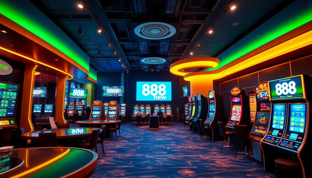 Experience the thrill of online gambling with 888new in a dynamic, modern casino atmosphere.