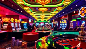Experience the gaming excitement at rr88ezcom with vibrant poker chips and roulette wheels.