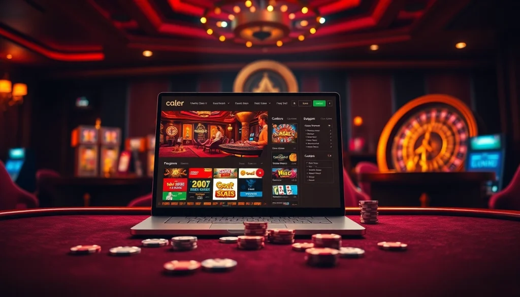 Engaging casino interface highlighting 주소모음 and vibrant gaming elements for online gamblers.