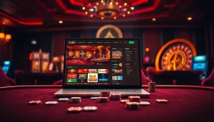 Engaging casino interface highlighting 주소모음 and vibrant gaming elements for online gamblers.