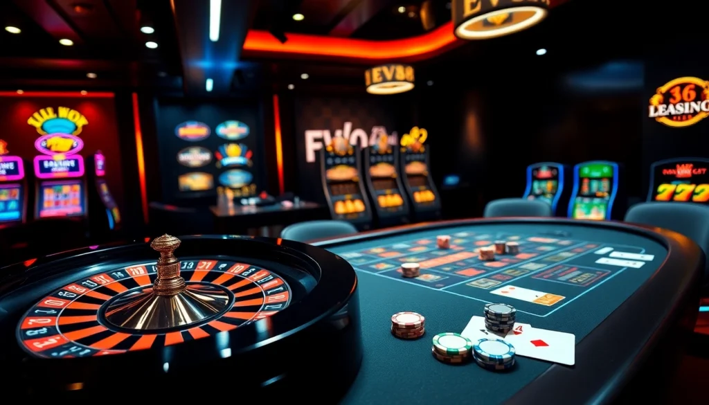 Betting chips and roulette wheel reflecting the luxury of App EV88 gaming experience.