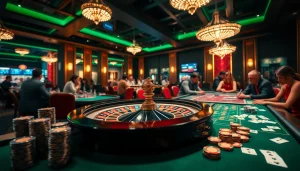 Experience the excitement at Nhà cái MM88 with players enjoying casino thrills at roulette and poker tables.