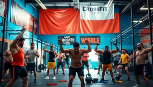 Visuel dynamique représentant la communauté fitness de iletaitunnuage.fr dans un environnement de crossfit moderne.