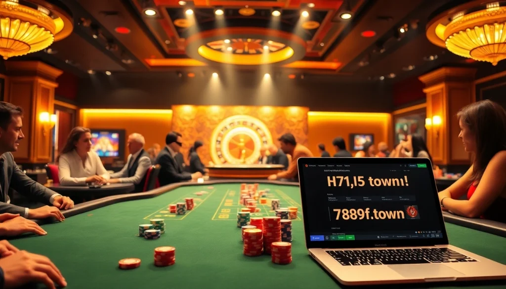 Exciting poker scene with players at https://789f.town/ showcasing vibrant casino atmosphere.