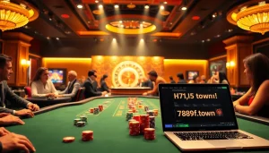 Exciting poker scene with players at https://789f.town/ showcasing vibrant casino atmosphere.