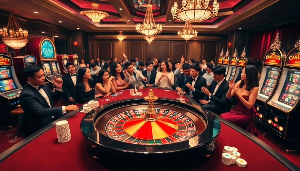 Players enjoying rich gameplay at GG88 casino with vibrant slots and roulette