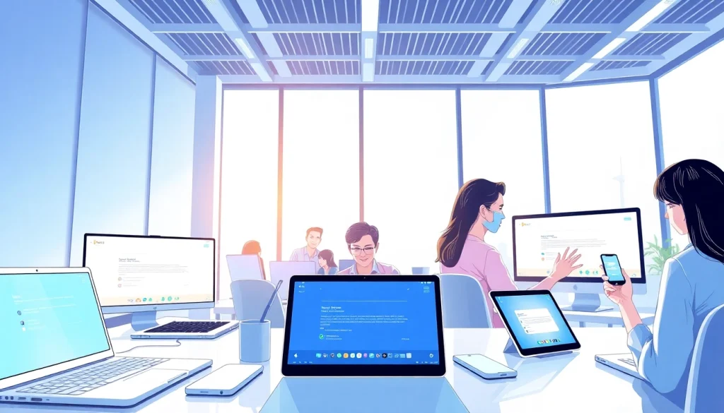 Sogou Input Method download showcased on various devices in a modern workspace.