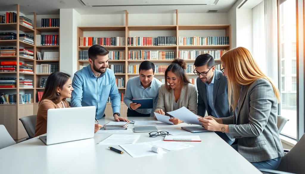 Traduction professionnelle avec une équipe diversifiée au bureau de translatecompany.fr