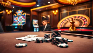 Experience the thrill of RR88 Game with vibrant poker tables and exciting casino elements.