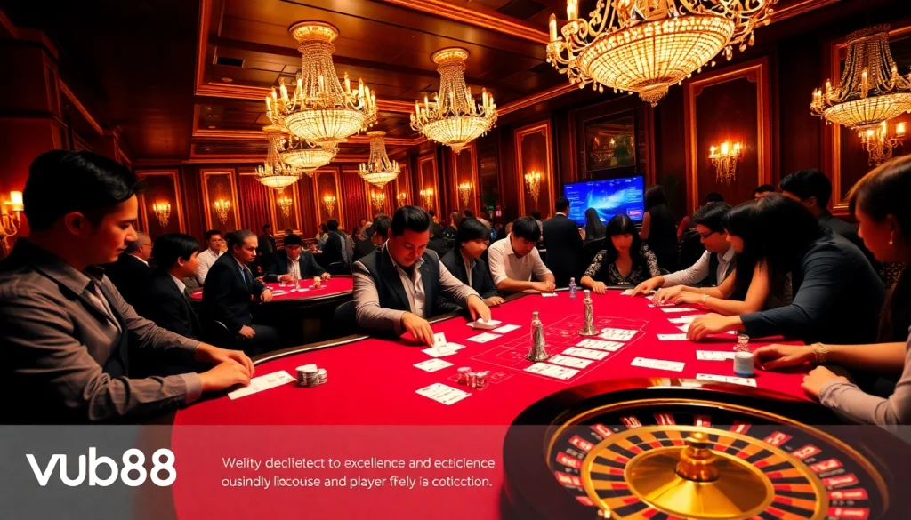 Experience the thrill of Vb88 with exciting poker action and stunning casino visuals.