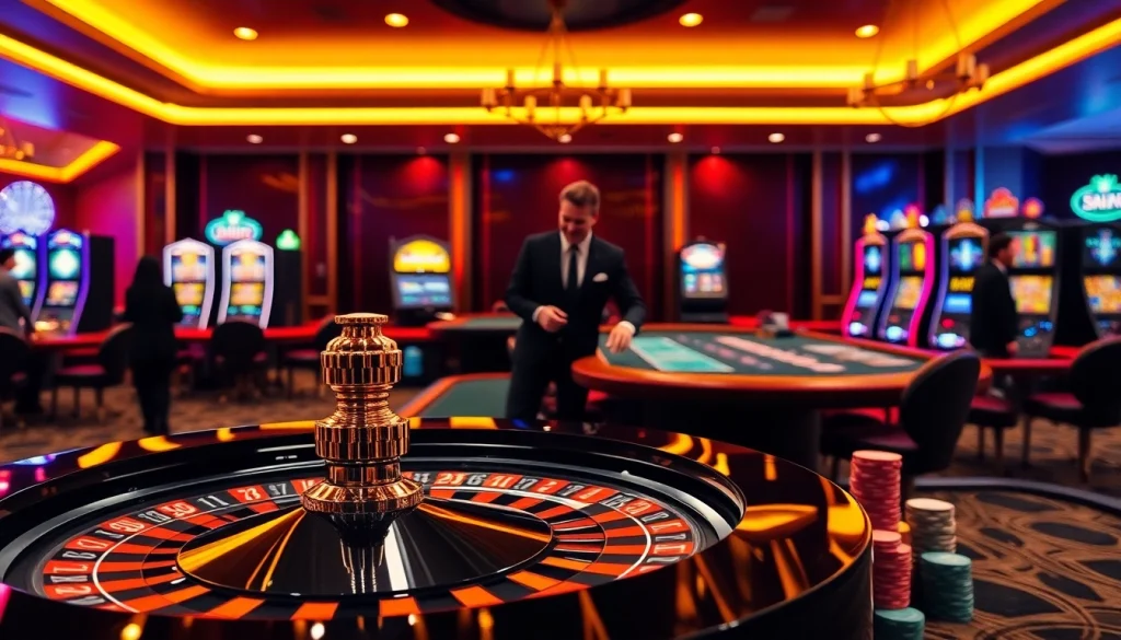 Engage in thrilling casino action at https://xx88casino.com with an inviting roulette wheel and vibrant gaming atmosphere.