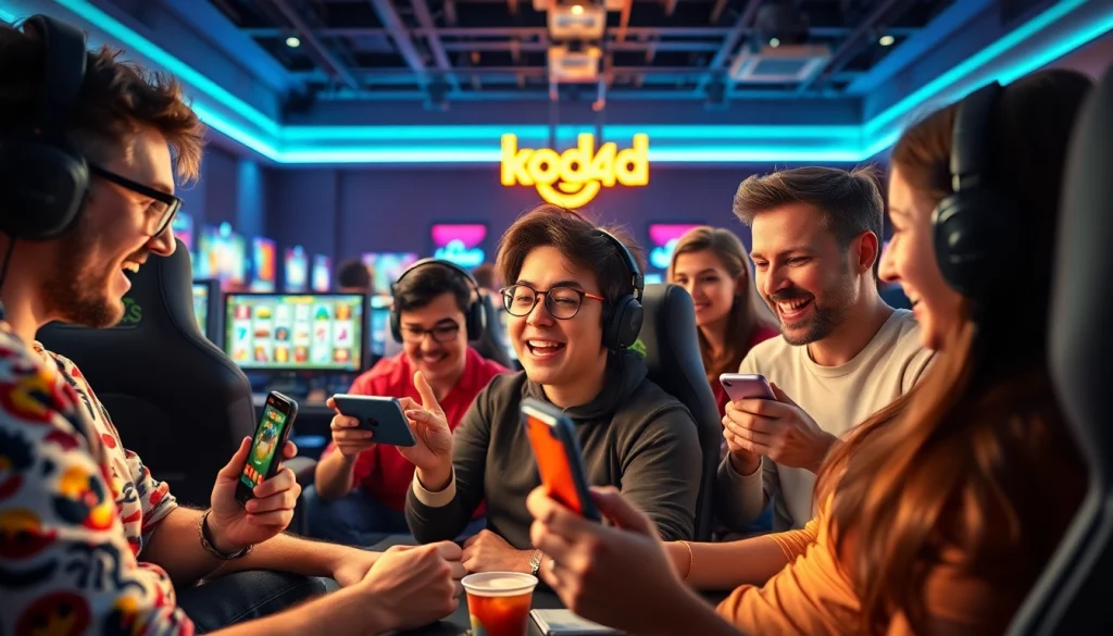 Experience the excitement of Kode4d online gaming, showcasing diverse players engaged with captivating slot games.