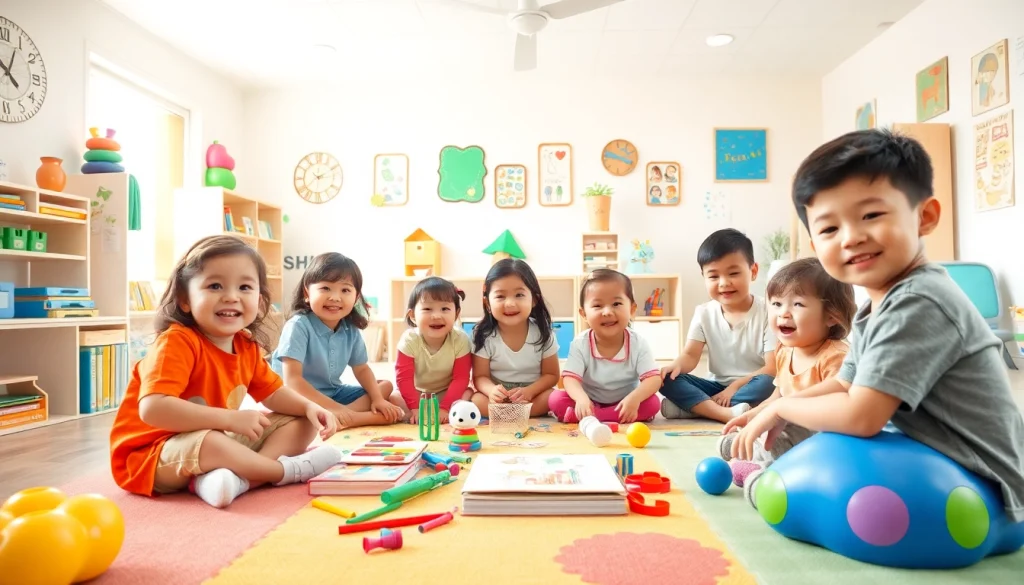 Engage with joyful children at https://juniorsjunction.com in a vibrant educational daycare setting.