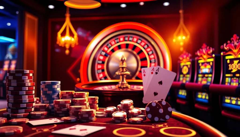 Experience the excitement of gambling at https://88clb.courses/ with vibrant casino visuals featuring poker chips and roulette.