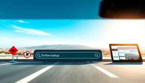 Visit https://finecheck.cy to access the Cyprus traffic fine lookup service, featuring a modern interface design.