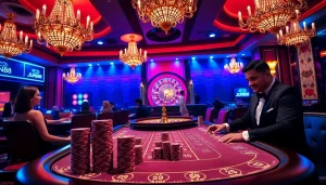 Players enjoying an exciting gaming experience at JUN88's luxury casino tables.