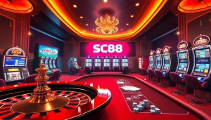 Experience thrilling online gameplay at SC88 with exciting slot machines and roulette.