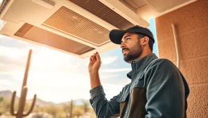 Maintain your scottsdale ac effectively with a professional technician performing an inspection.