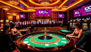 Experience the excitement of gaming at KJC Global's upscale casino with vibrant roulette and poker.
