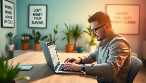 Engaging user at https://enqueteplein.nl filling out a survey in a bright home office.