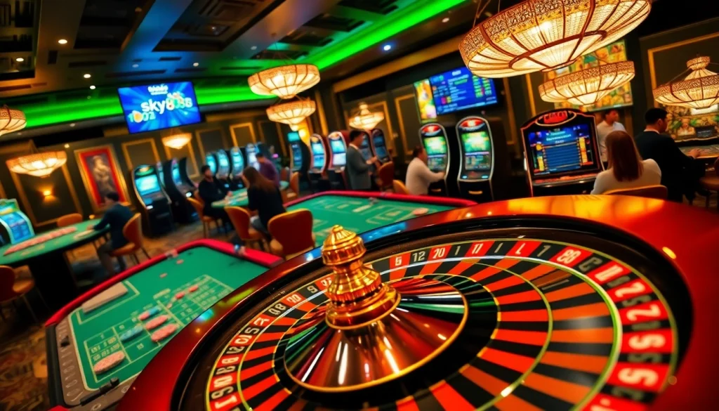 Experience thrilling gameplay with exciting features at https://sky88.sa.com/ showcasing vibrant casino elements.