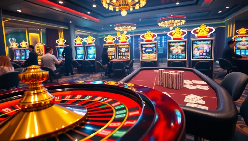 Experience the excitement of casino 8kbet with a luxurious roulette and vibrant gameplay scene.