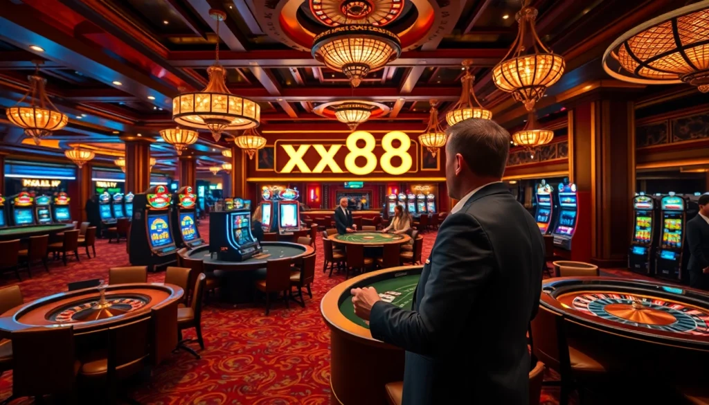 Experience the thrill of gambling at xx88 casino with elegant tables and exciting gameplay.