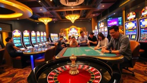 Experience the thrill at Lucky88 with vibrant casino tables and exciting gameplay.