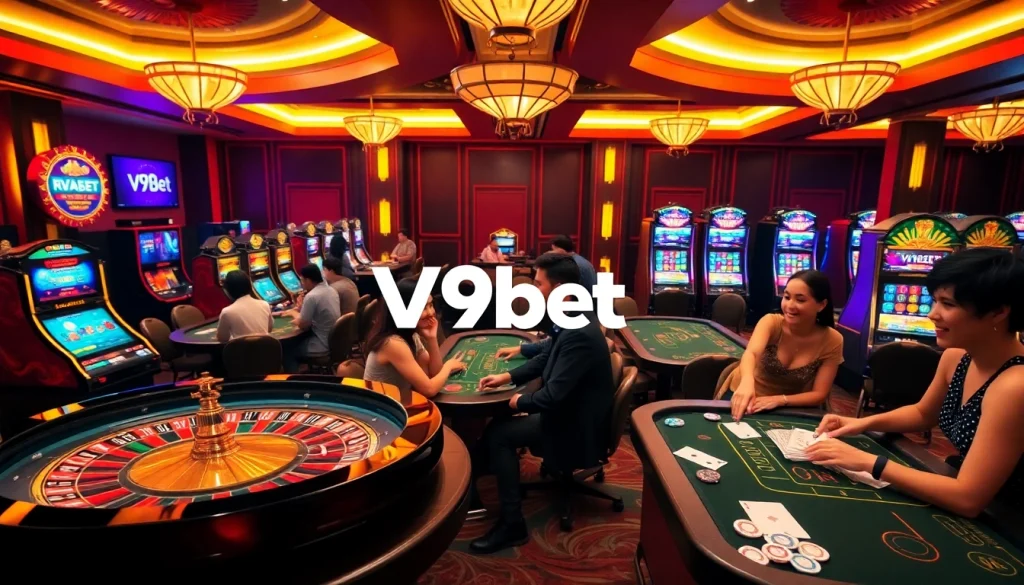 Experience thrilling gambling at V9bet with exciting games and vibrant casino scenes.